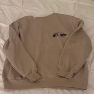 SHEIN Tan 'Howdy' Sweatshirt
